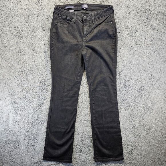 NYDJ Jeans Womens Size‎ 8 Black Denim Barbara Bootcut LiftxTuck Technology - Picture 1 of 11